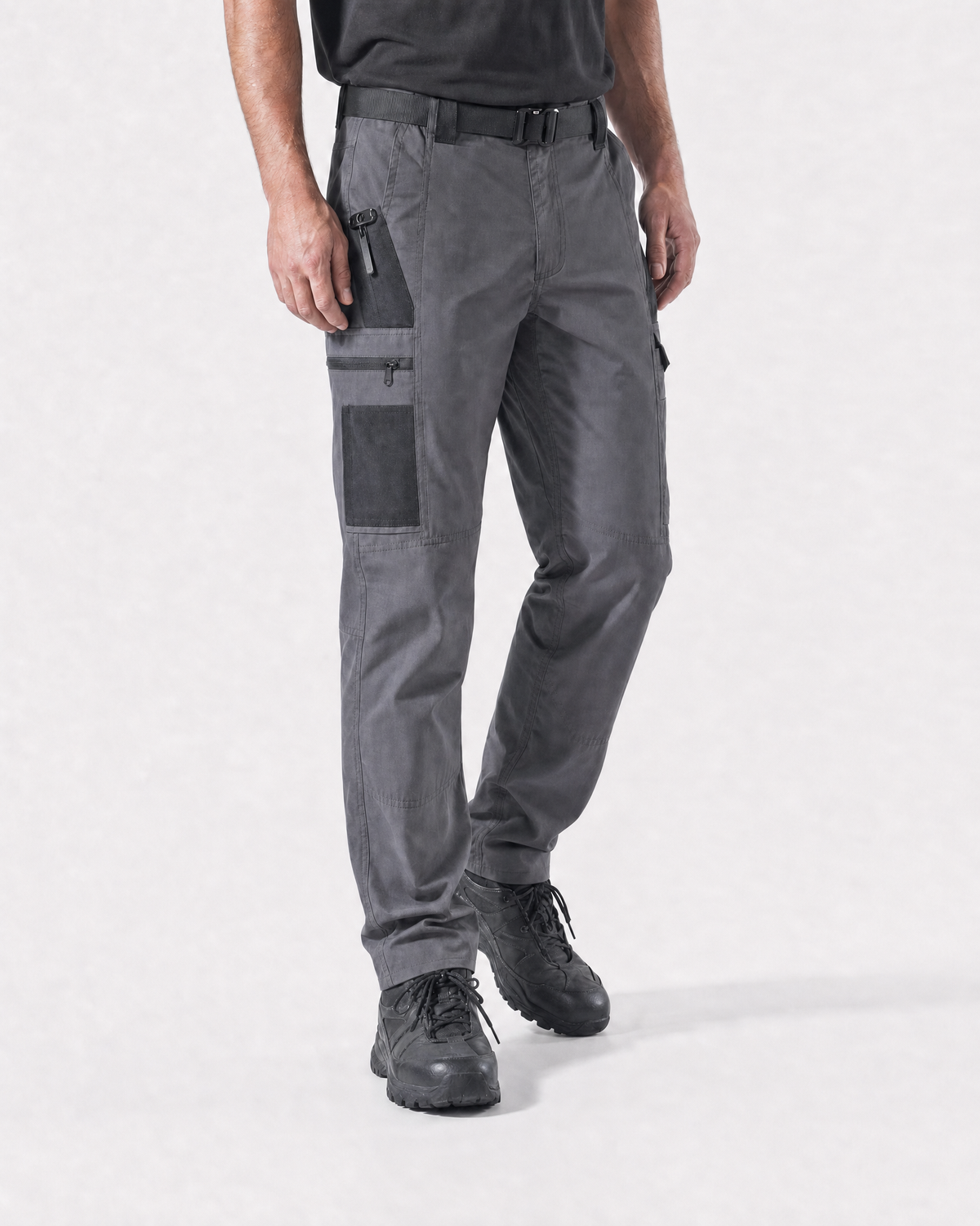 Pact men's water-repellent cargo work trousers — Grey (Style 2) # Colour_Grey