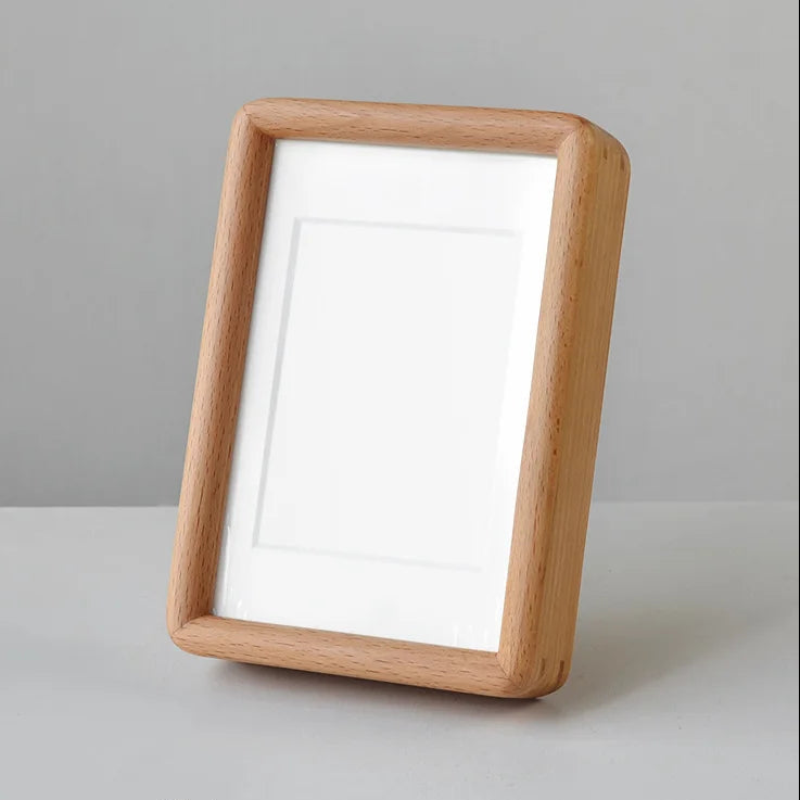 Solid Walnut Mortise and Tenon Corner round Photo Frame Premium Hardwood Wedding Dress Picture Frame Wooden Display Frame