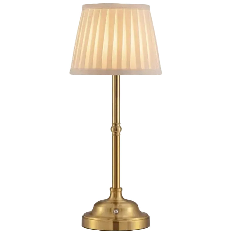 Creative LED Charging Touch Dimming Fabric Desk Lamp Bedroom Bedside Table Lamp High-End Atmosphere Small Night Light Lighting