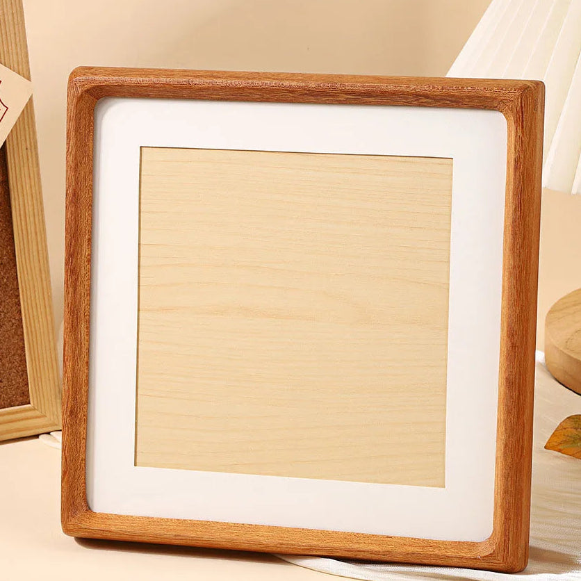 Square Teakwood Photo Frame High-Grade 10X10Cm 20X20Cm 25X25Cm Wedding Picture Frame Stand for Pictures Home Desktop Decor Gift