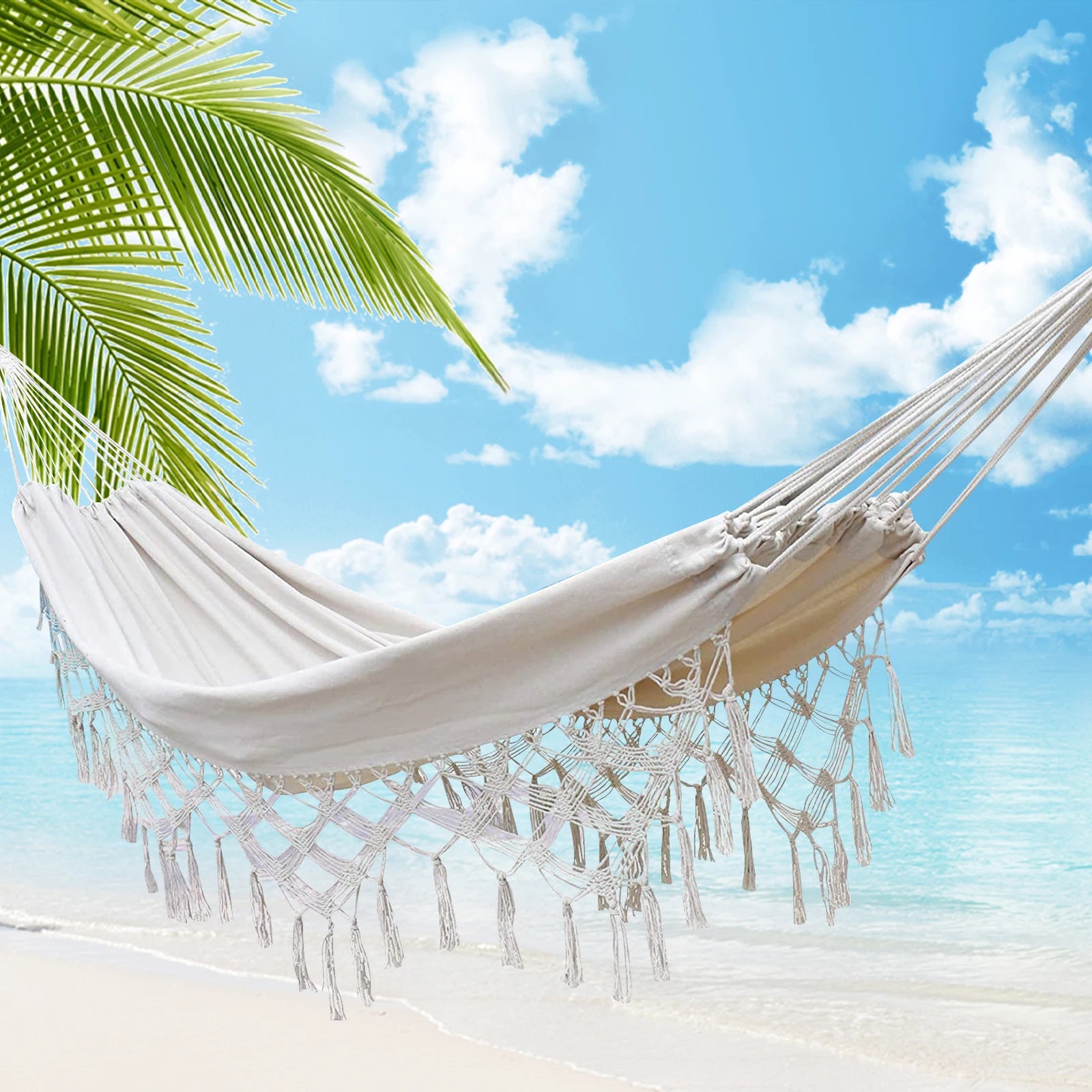 Macrame Fringe Hammock Boho Balcony Hammock Handmade Tassels Hammock 2 Person Double Hammock for Home Outdoor Backyard Beach | e4a06ce7-8ab3-4117-81a8-56b136e80b22,1636cdbd-953f-403f-ae72-37ef13df2ead,bd5f821f-3009-4ebf-aff2-71b66eb050aa,819ceb91-5f01-4c9e-9d9f-2dcf698143fb