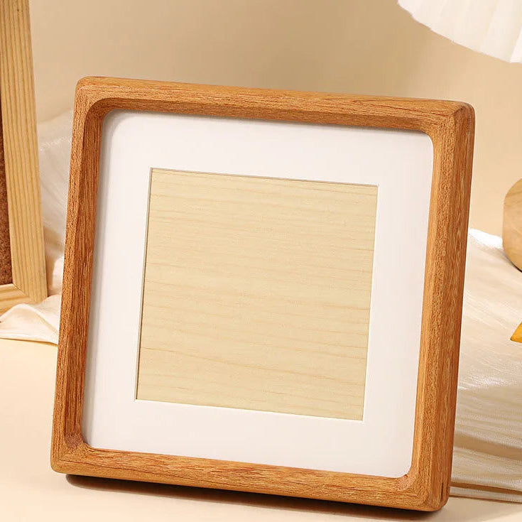 Square Teakwood Photo Frame High-Grade 10X10Cm 20X20Cm 25X25Cm Wedding Picture Frame Stand for Pictures Home Desktop Decor Gift