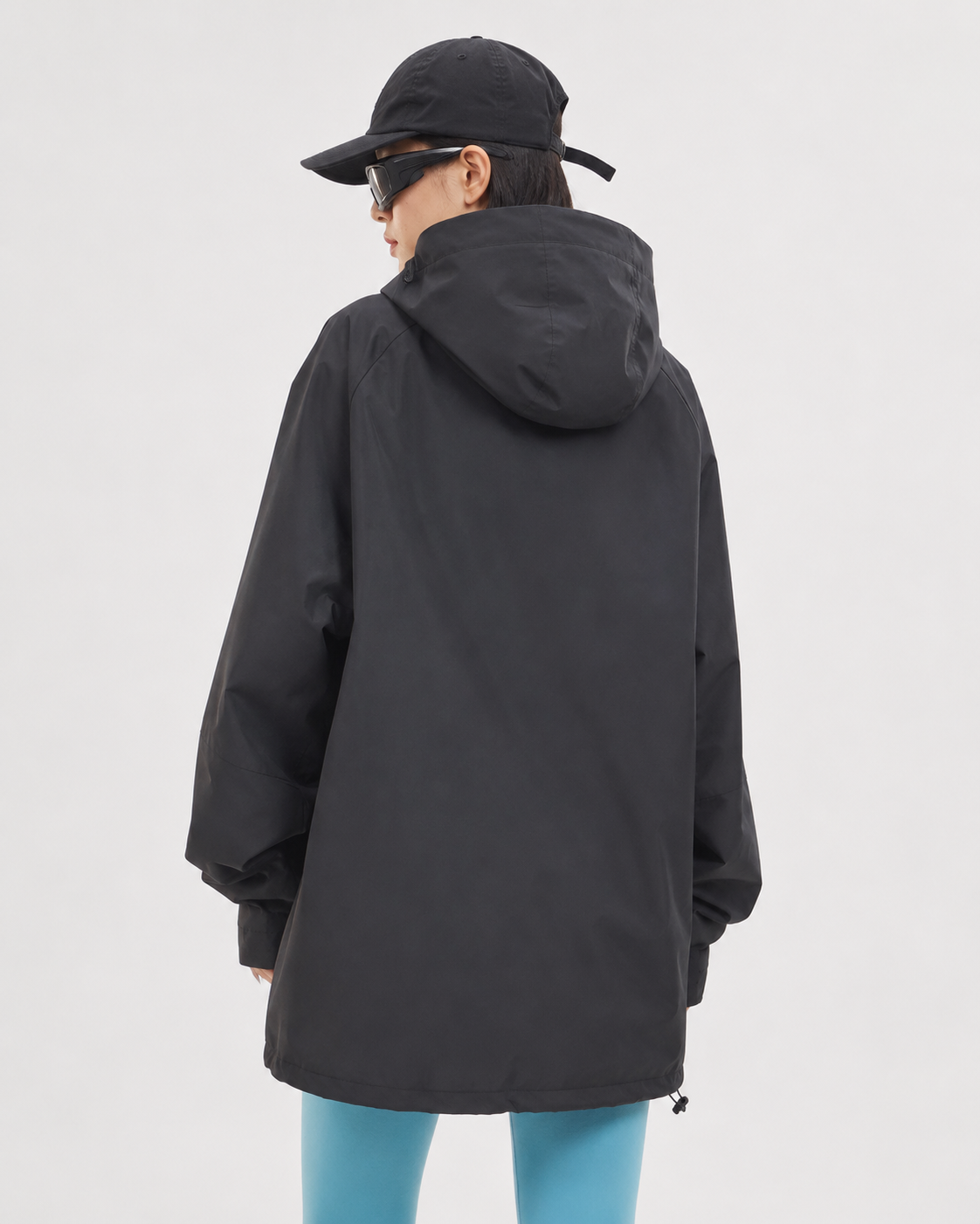 Pact Water-Repellent Windbreaker Hiking Jacket in Black, view 3 # Colour_Black