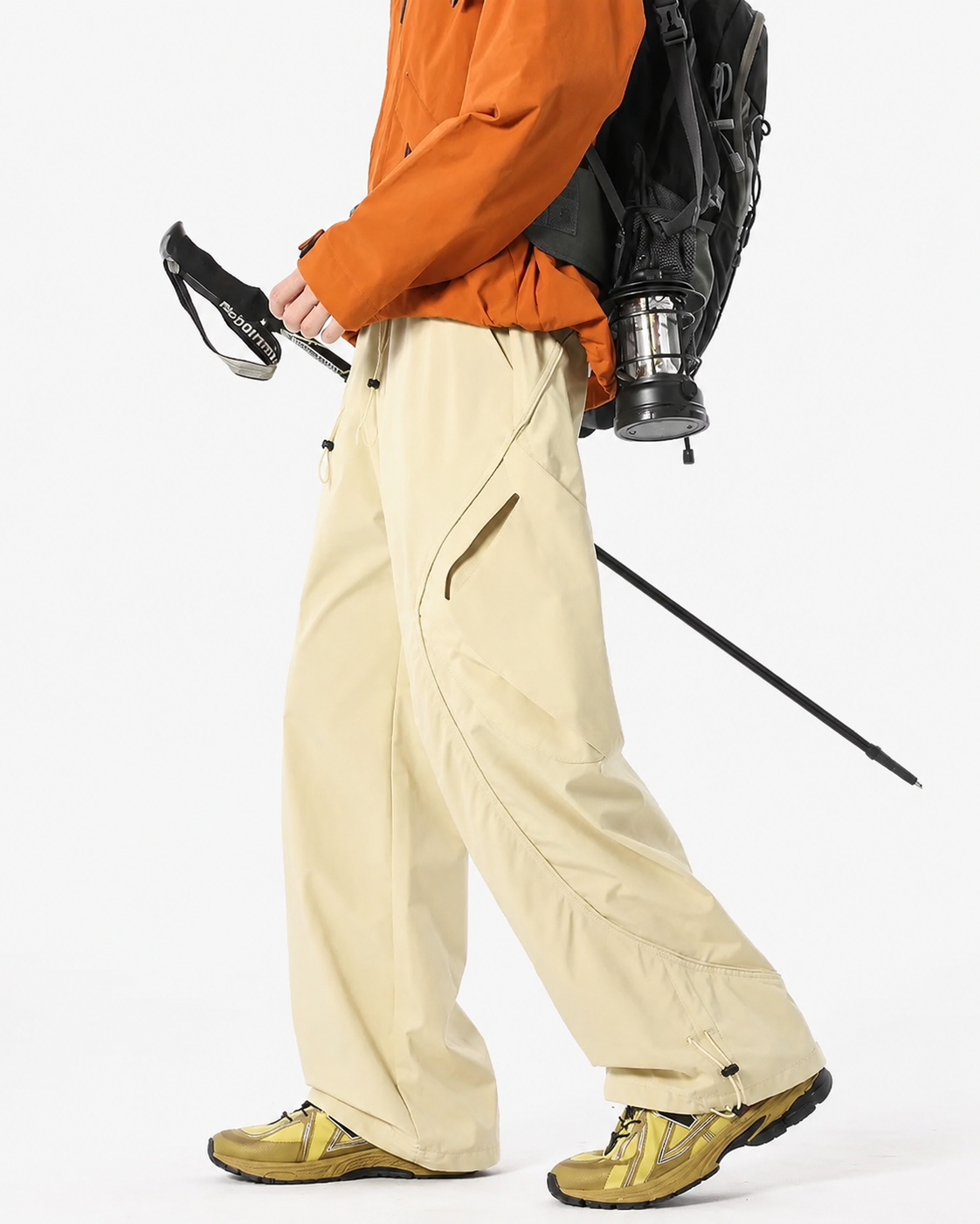 Pact Water-Repellent Straight-Leg Cargo Trousers in Yellow, detail # Colour_Yellow
