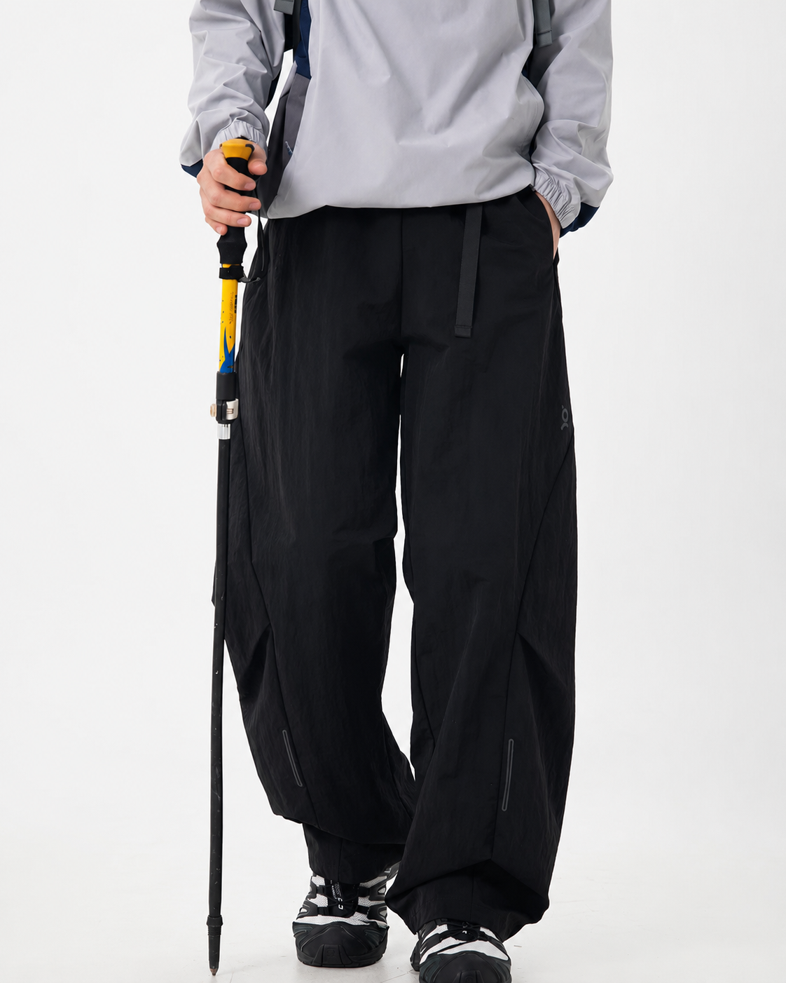 Pact Water-Repellent Parachute Cargo Trousers in Black, lifestyle # Colour_Black