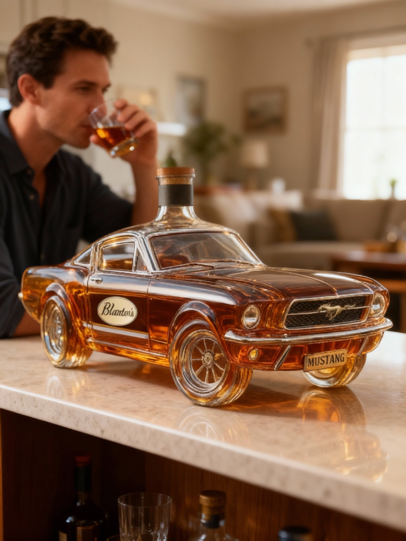 Classic Car Collection | Whiskey Decanter with Premium Glass Design | Unique Mustang Car Silhouette for Home Bars 4 | ud1780390128208674050,Tj1780390128208765763,ce1780390128208856846,or1780390128208947530