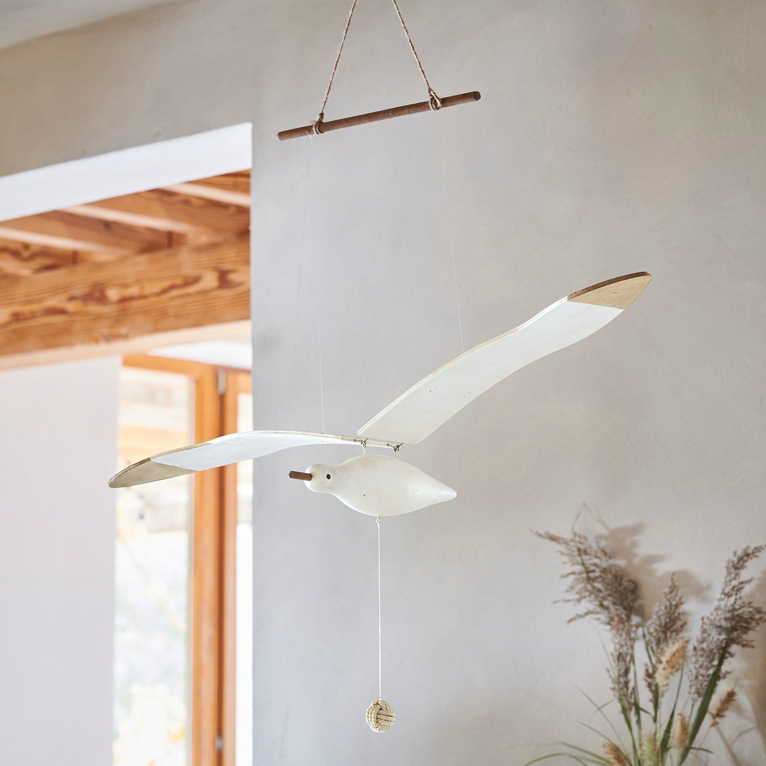 Coastal Drift | Wooden Gull Ornament with Articulated Wings | Unique Eco-Friendly Decor for Home 2 | jG1780481832140587302