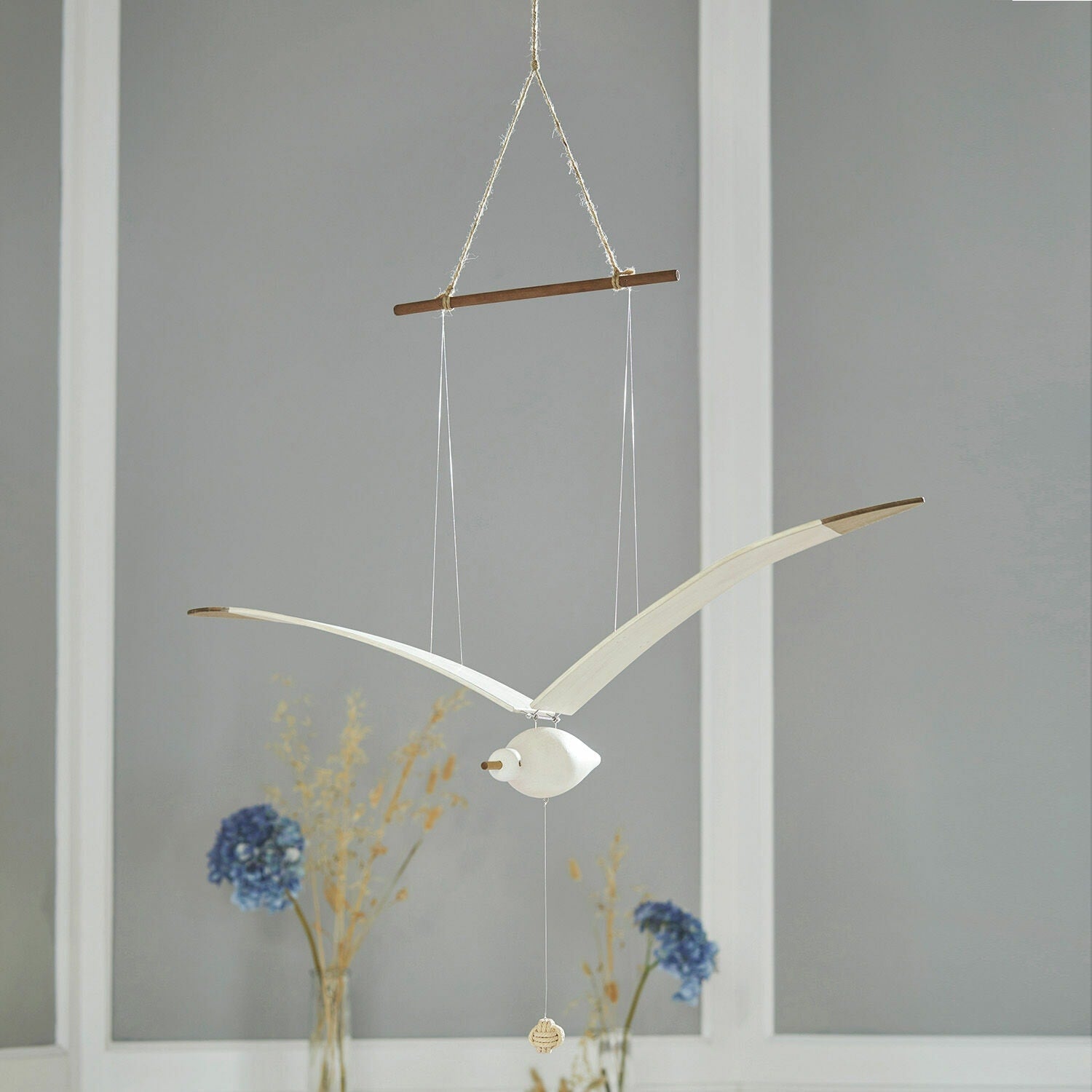 Coastal Drift | Wooden Gull Ornament with Articulated Wings | Unique Eco-Friendly Decor for Home 4 | jG1780481832140587302