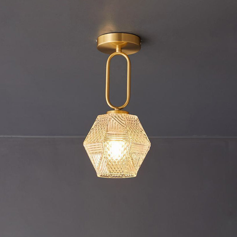 Elegant Collection | Flush Mount Ceiling Light Fixture with Geometric Glass Shade | Modern Design for Stylish Indoor Lighting 0 | he1780481832137694487,zX1780481832137873726,pg1780481832137784457