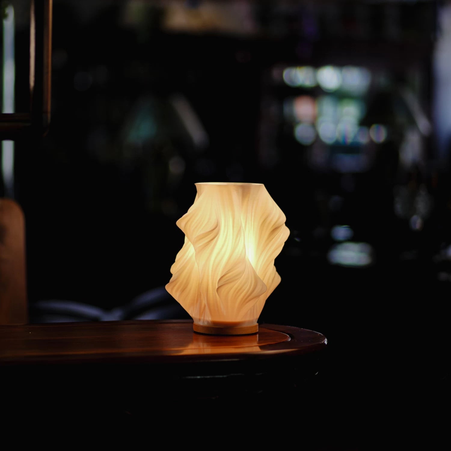 Elegant Dimmable Table Lamp with Wave Shade Design | USB-Powered Lighting for Modern Living 2 | nm1780390128204965607,ms1780390128204871956,CN1780390128204774807