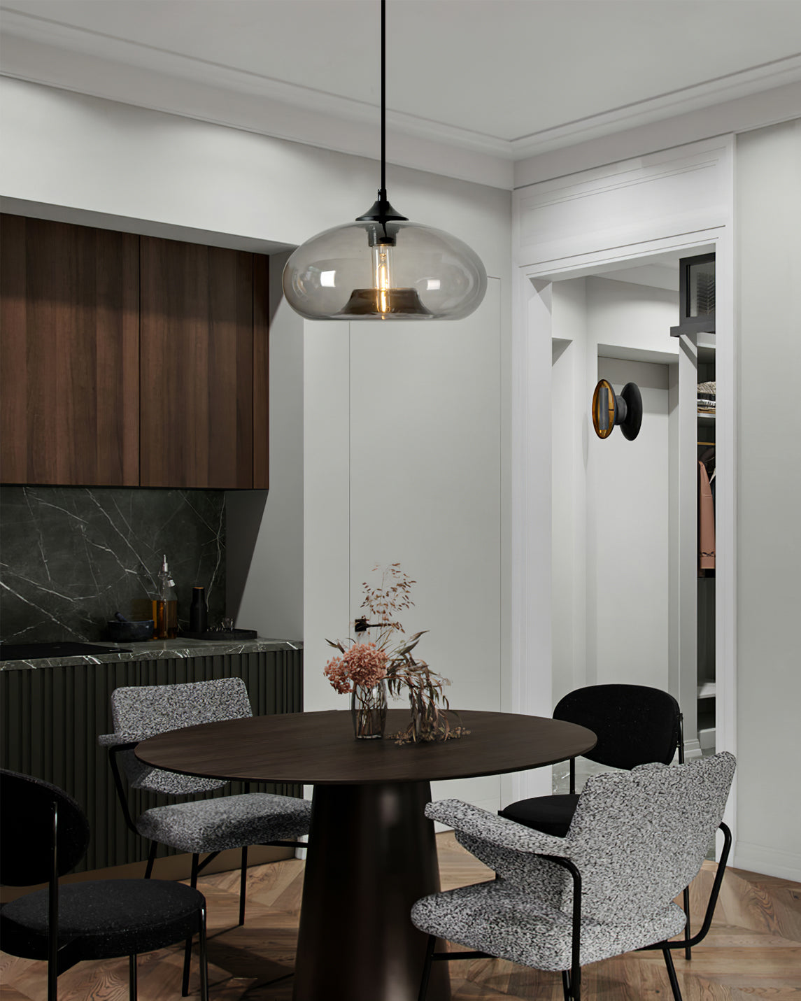 Elegant Glass Pendant Lighting with Adjustable Height | Modern Design for Kitchen and Home Decor 6