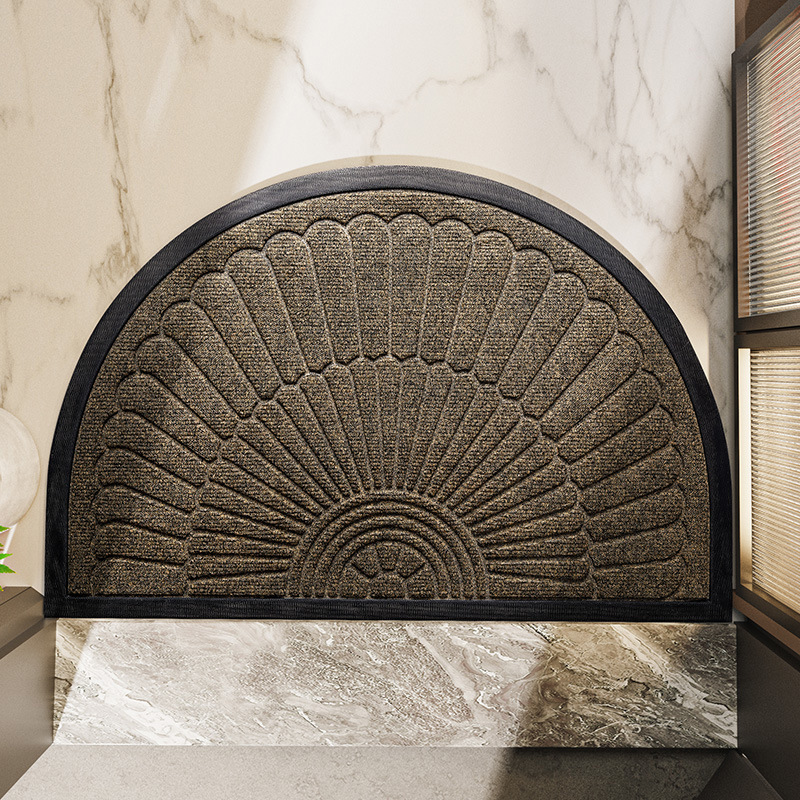 Essential Home | Non-Slip Rubber Semi-Circular Door Mat for Clean Entryways 4 | wS1780333007285898509,EW1780333007286031516,Cc1780333007286150176,LA1780333007286255268