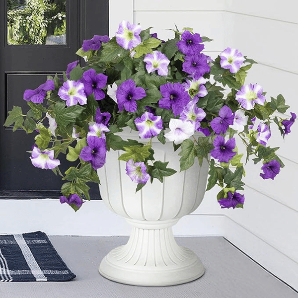 EverBloom | Artificial Flowers Petunias with UV Protection | Lifelike Faux Flowers for Year-Round Outdoor Beauty 1 | VB1780390415019472356,ew1780390415019657517