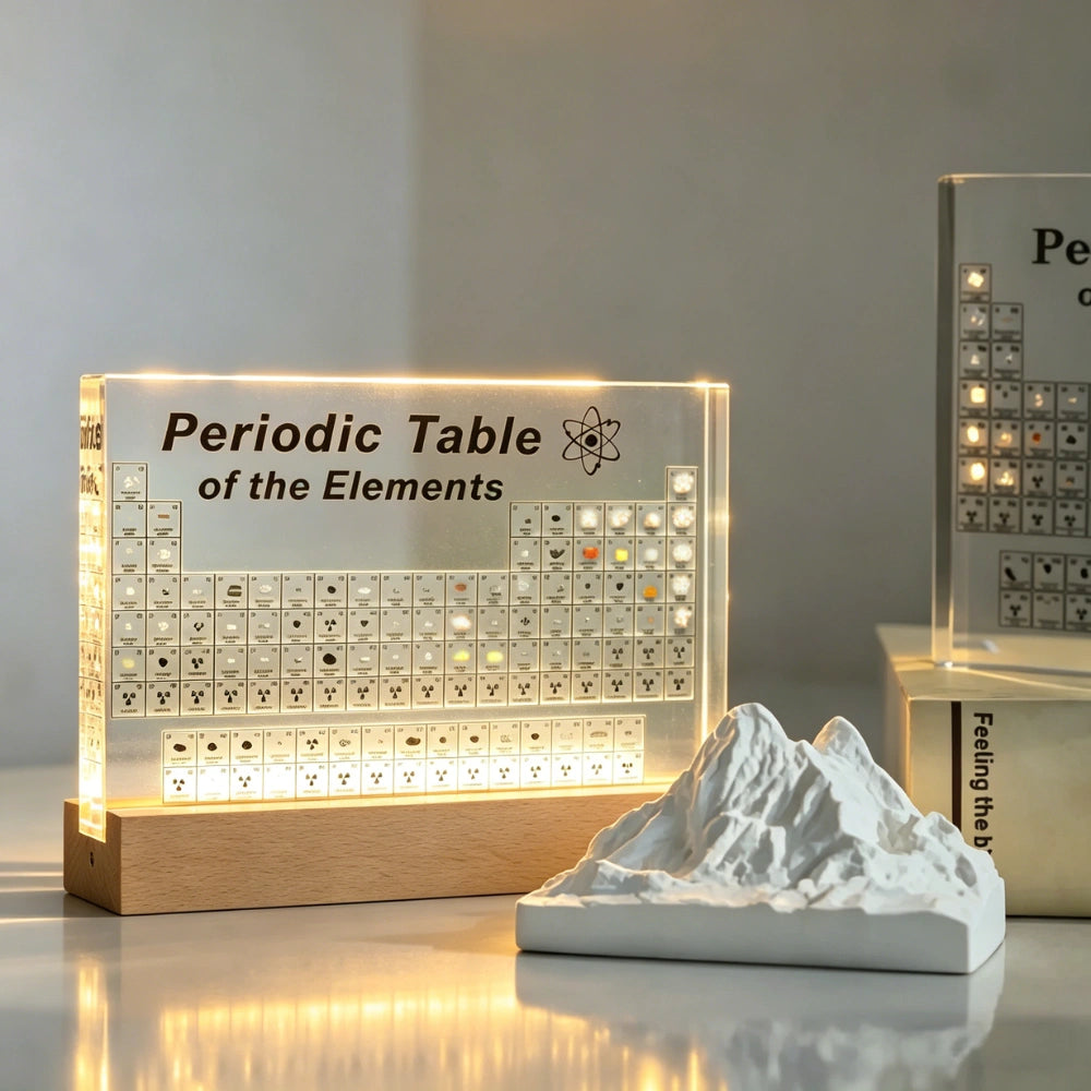 Innovative Periodic Table Display | 83 Real Elements with Integrated Lighting | Educational Decor for Science Enthusiasts 0