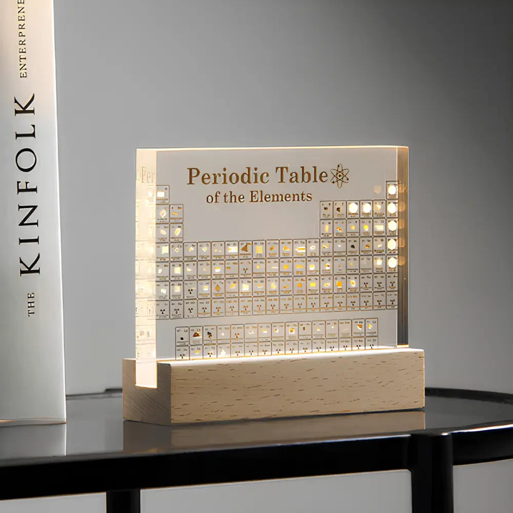 Innovative Periodic Table Display | 83 Real Elements with Integrated Lighting | Educational Decor for Science Enthusiasts 1