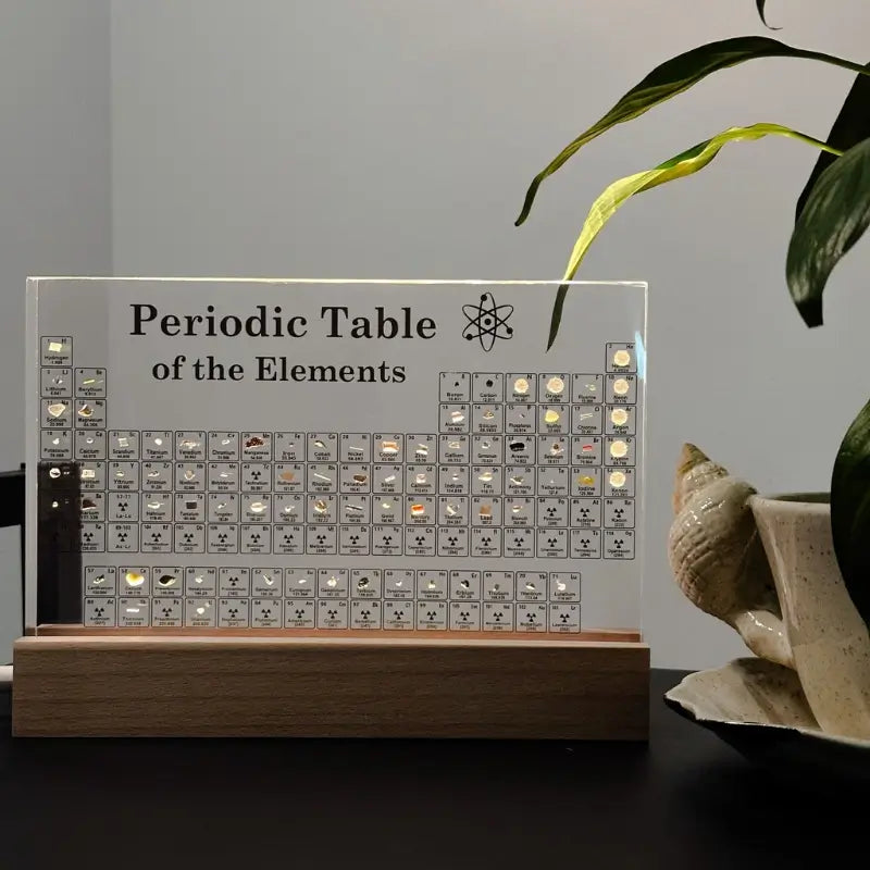 Innovative Periodic Table Display | 83 Real Elements with Integrated Lighting | Educational Decor for Science Enthusiasts 2