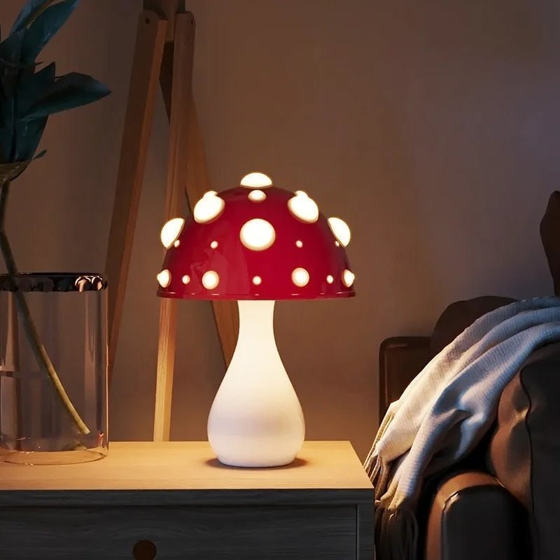 Luminara | LED Mushroom Table Lamp with Dimmable Warm Light | Modern Accent for Cozy Ambience 4 | YE1780333007302001336,RD1780333007302100005
