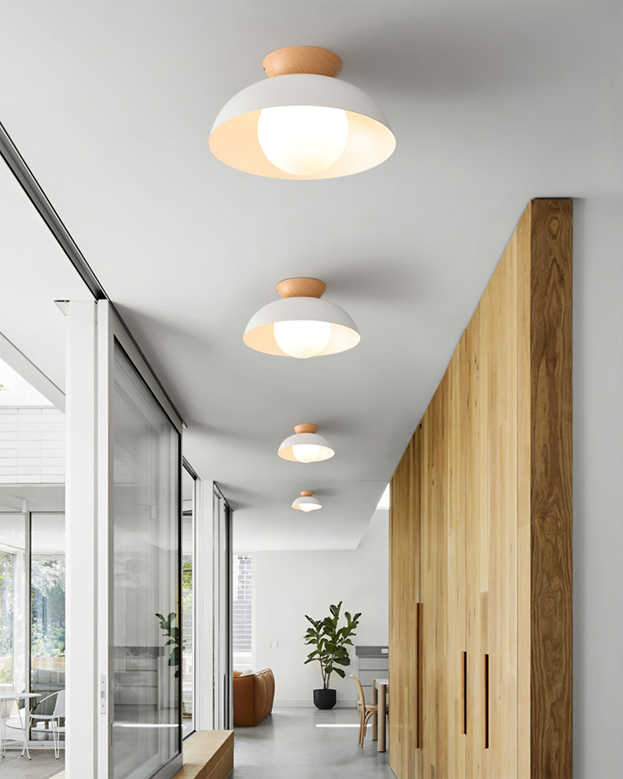 Modern Flush Mount Ceiling Light with Warm LED Glow | Sleek Fixture for Cozy Indoor Spaces 2