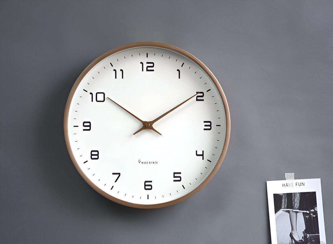Nordic Elegance | Modern Wall Clock with Silent Quartz Movement | Natural Wood Frame for Timeless Kitchen Decor 6