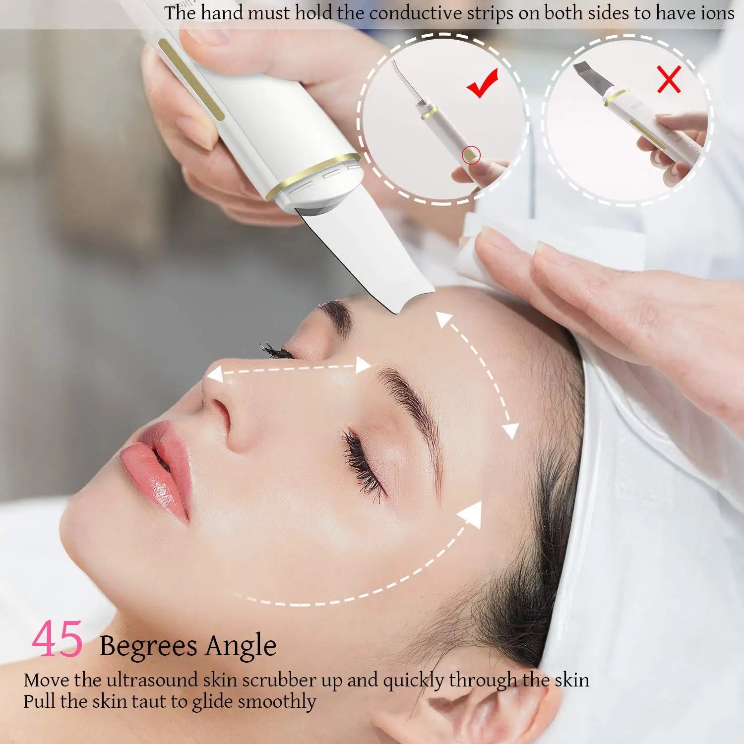 Facial Skin Scrubber – Rechargeable Spatula with 4 Cleansing Modes