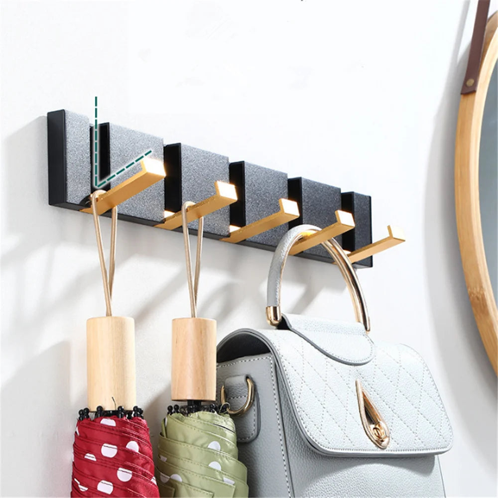 SleekMount – Folding Aluminium Robe & Towel Hooks