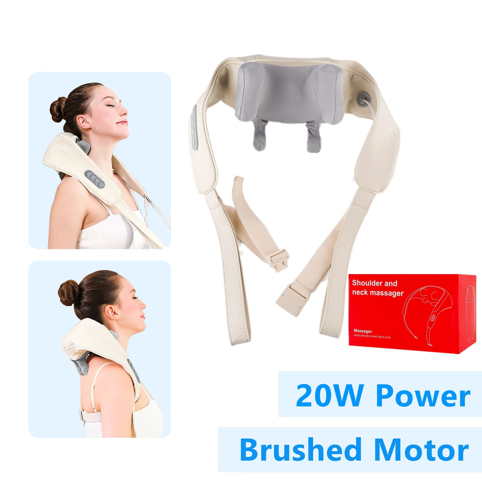 Cordless Neck & Shoulder Massager – Kneading Shawl, Rechargeable & Relaxing