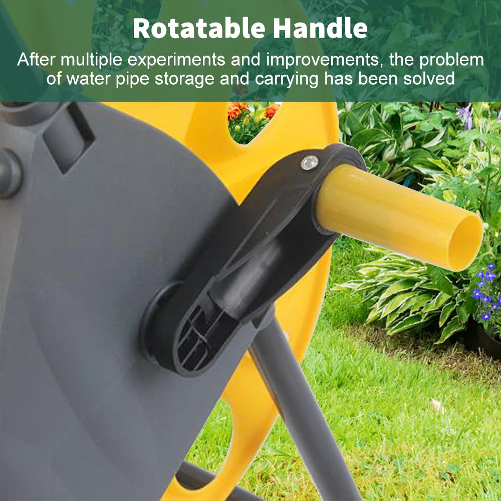 Garden Hose Reel Cart – Wheeled Hose Storage for up to 60m of Pipe