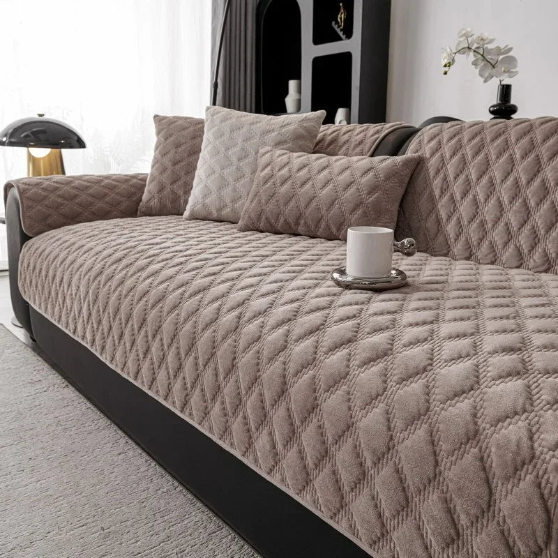Nordic Plush Sofa Cover