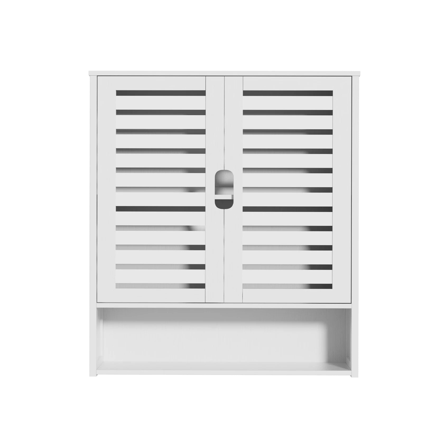 Wall-Mounted Bamboo Wall Cabinet – Bathroom & Kitchen Storage Cupboard (White or Wood)