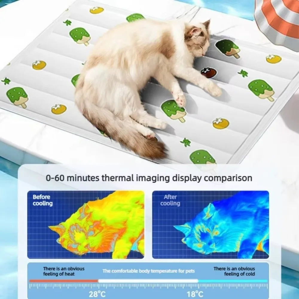 Pet Cooling Mat – Breathable Washable Summer Sleeping Pad for Dogs & Cats