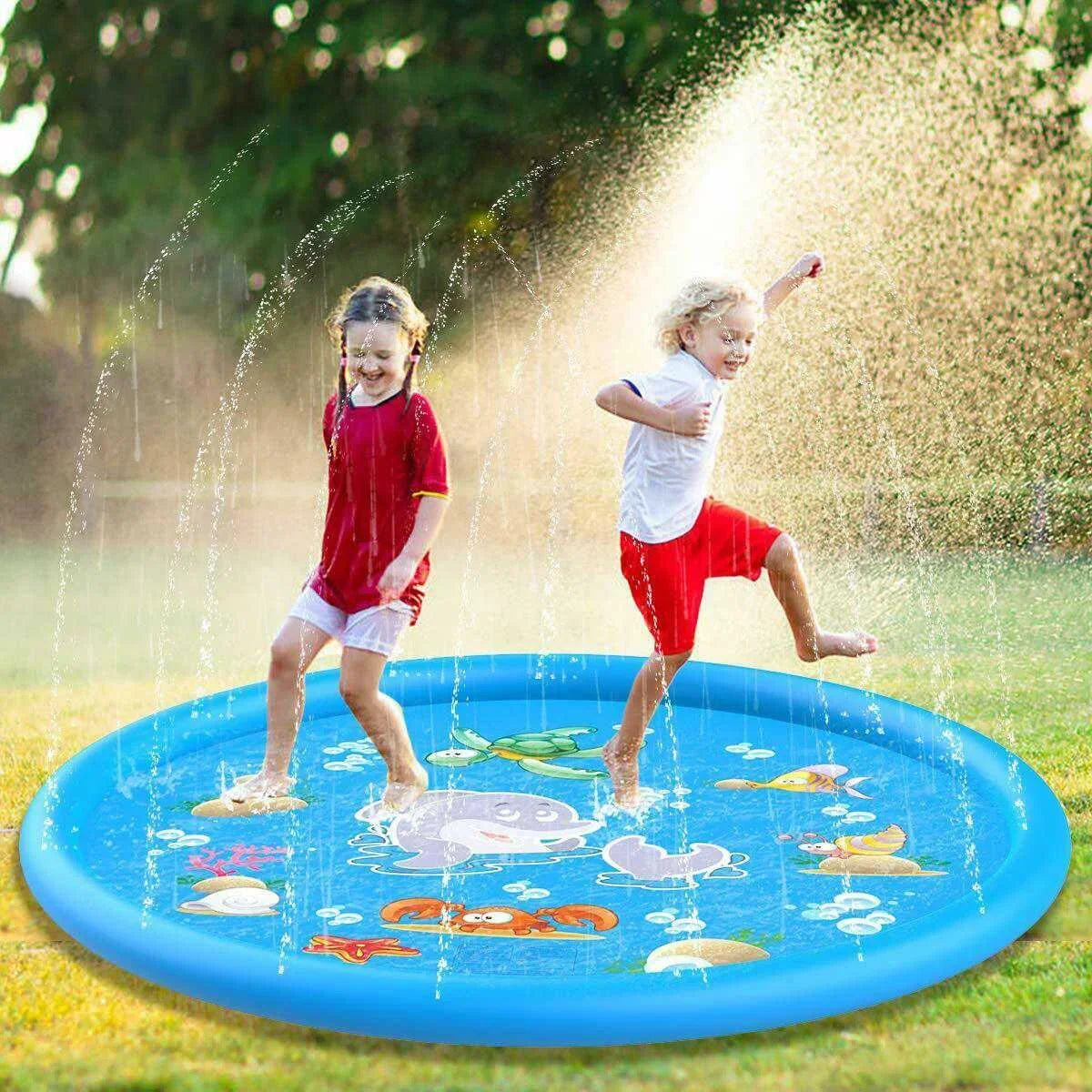 Round Splash Pad Sprinkler – Inflatable Water Play Pool for Kids