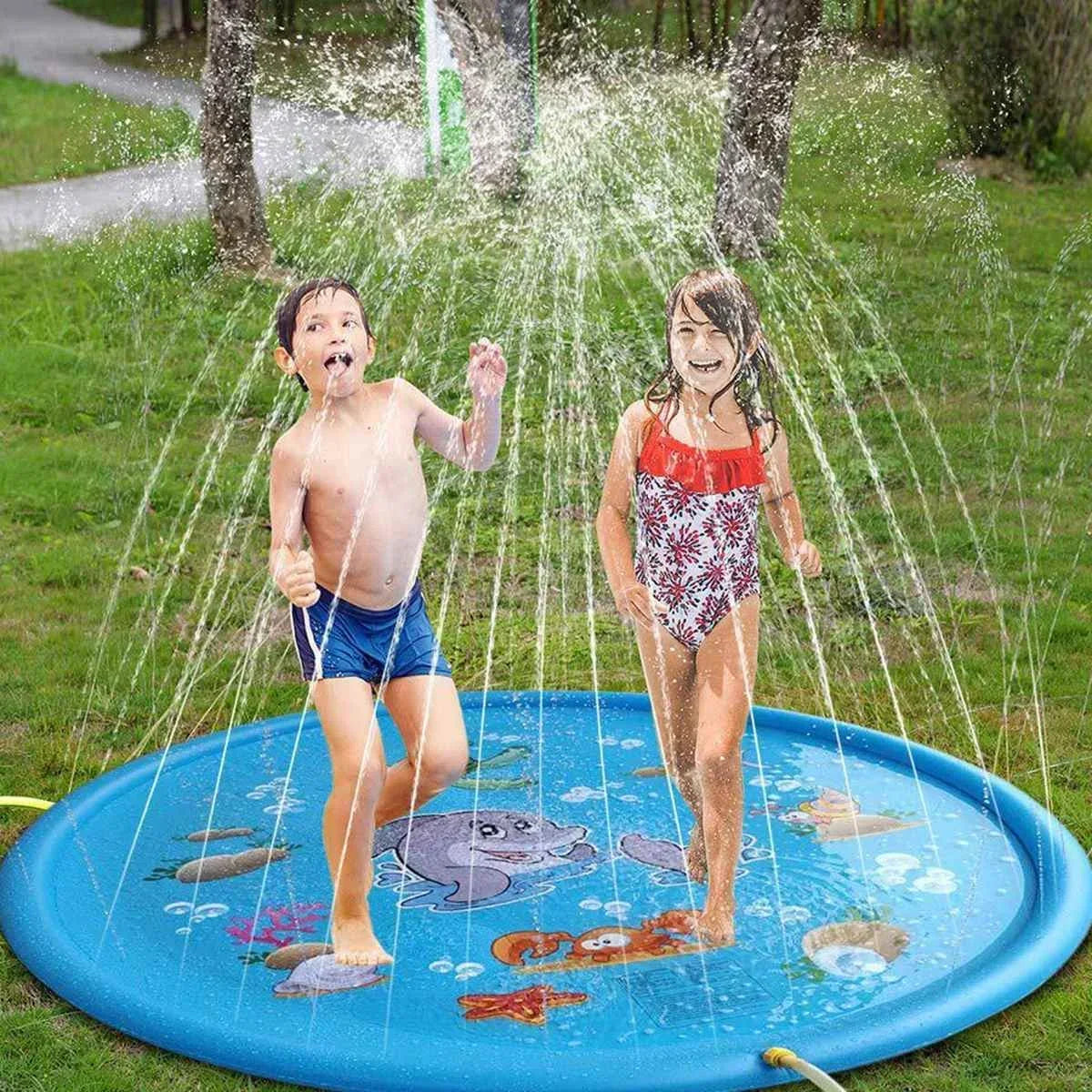 Round Splash Pad Sprinkler – Inflatable Water Play Pool for Kids