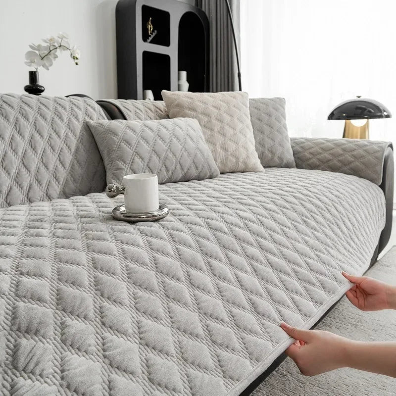 Nordic Plush Sofa Cover