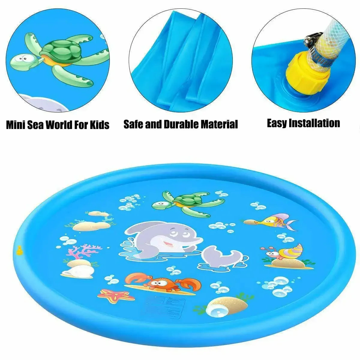 Round Splash Pad Sprinkler – Inflatable Water Play Pool for Kids