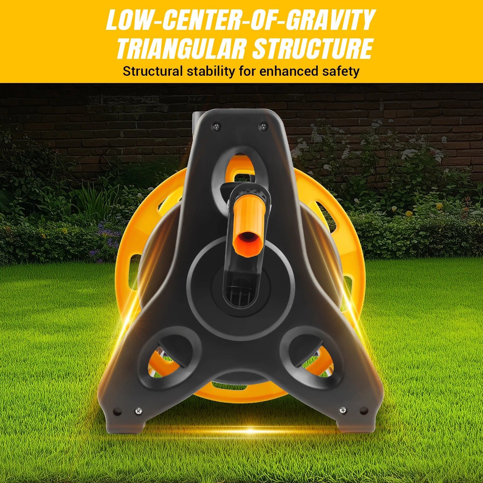 Garden Hose Reel Set – 15/25/30m Hose with 7-Pattern Spray Nozzle