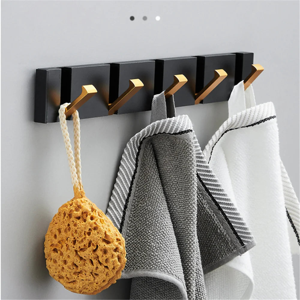 SleekMount – Folding Aluminium Robe & Towel Hooks