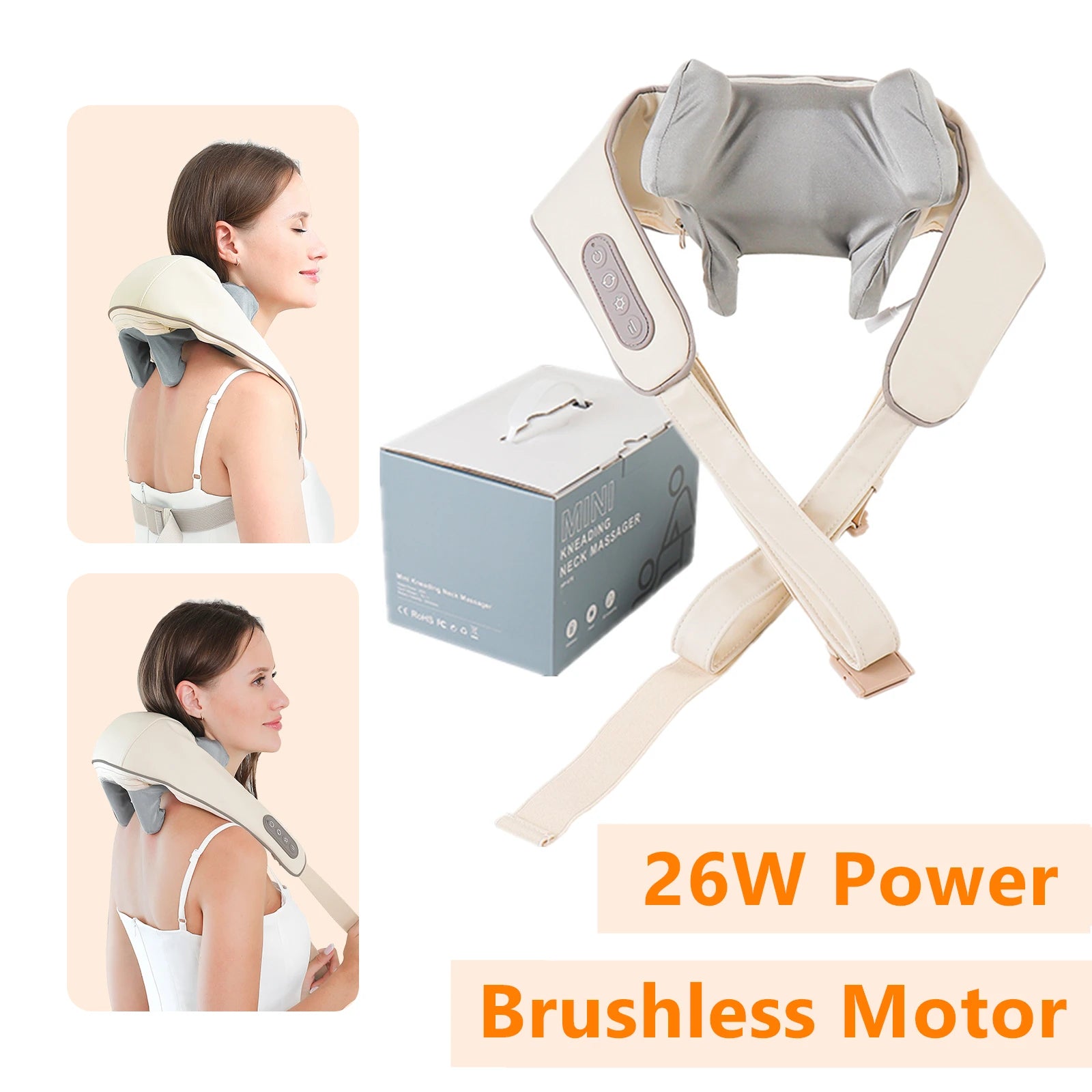 Cordless Neck & Shoulder Massager – Kneading Shawl, Rechargeable & Relaxing