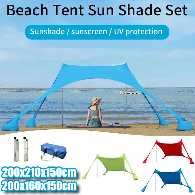 Beach Sun Shade Canopy – Lightweight UV Shelter with Carry Bag