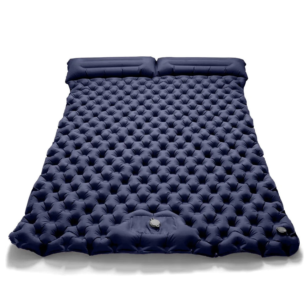 Self-Inflating Double Camping Mattress – Built-In Pump, TPU Nylon Sleeping Pad