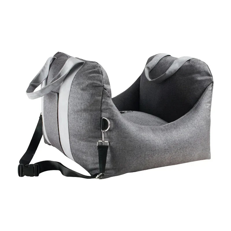 RoveNest – Portable Pet Car Travel Bed, Foldable Linen Car Nest