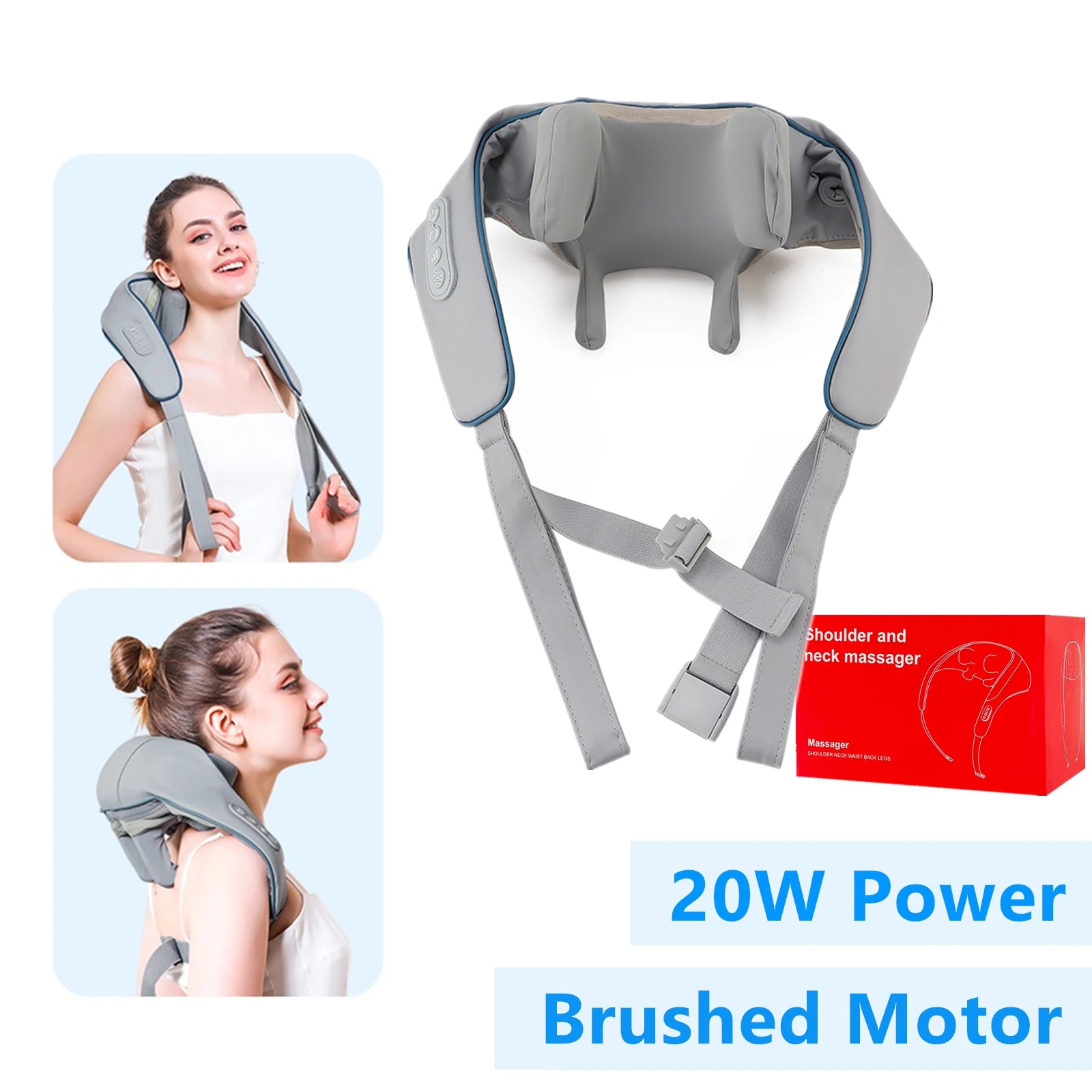 Cordless Neck & Shoulder Massager – Kneading Shawl, Rechargeable & Relaxing