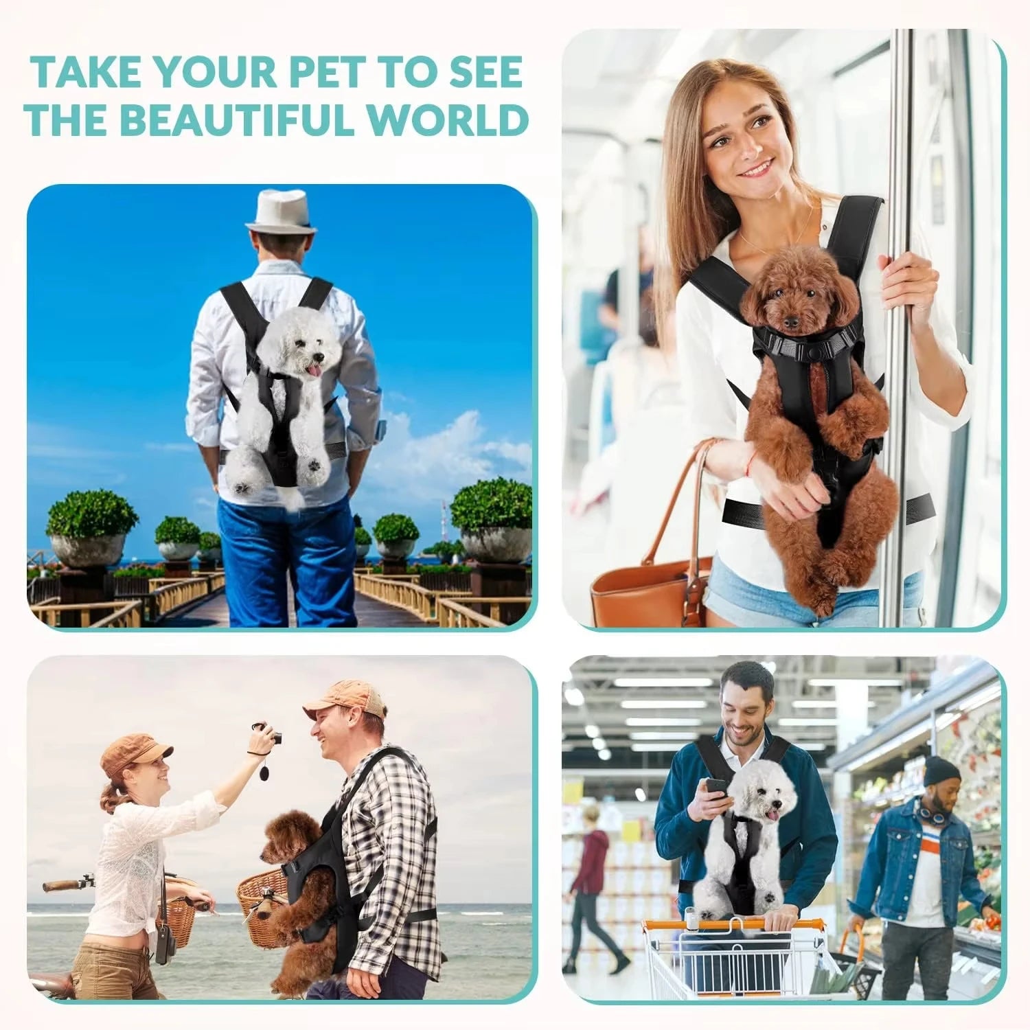 Hands-Free Dog Carrier Backpack – Padded & Breathable, Front or Back Wear