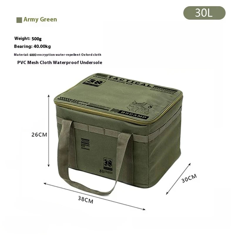 Insulated Camping Cooler Bag – Waterproof Foldable Picnic & Storage Box, 30–56L