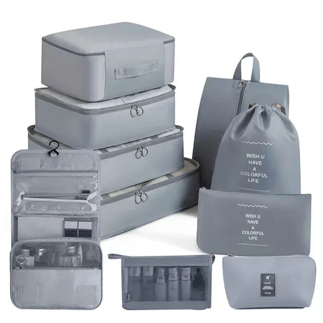Travel Packing Cubes Set – Foldable Oxford Luggage Organisers for Suitcases