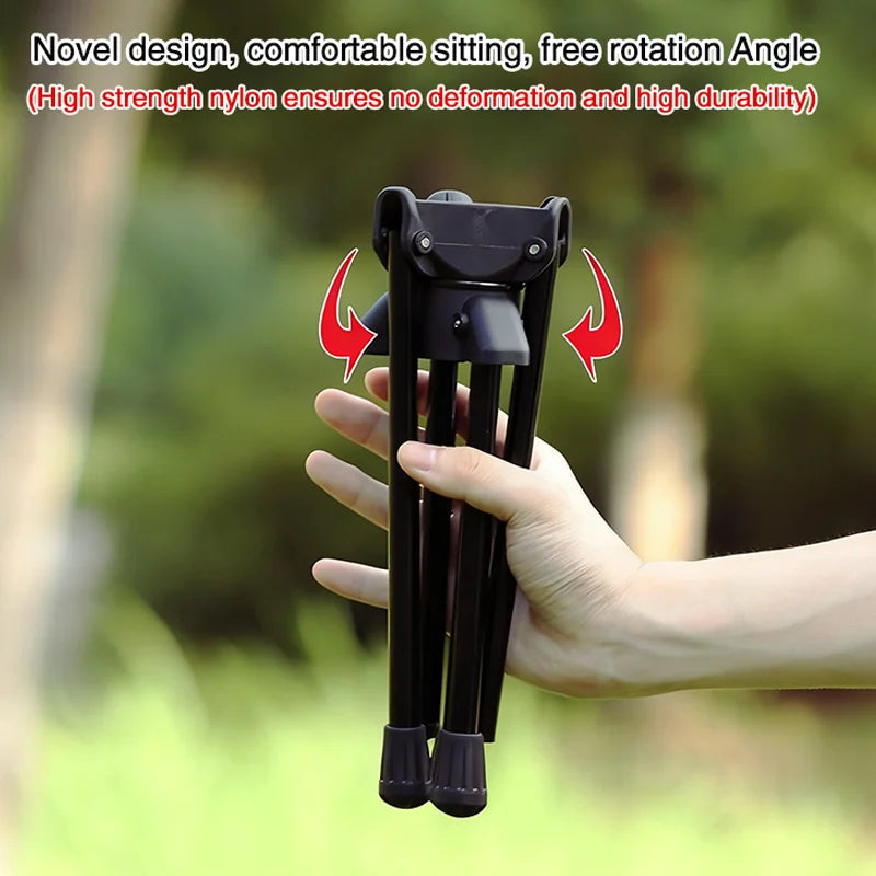 360° Folding Camping Stool – Lightweight Rotating Chair for Fishing & Picnics
