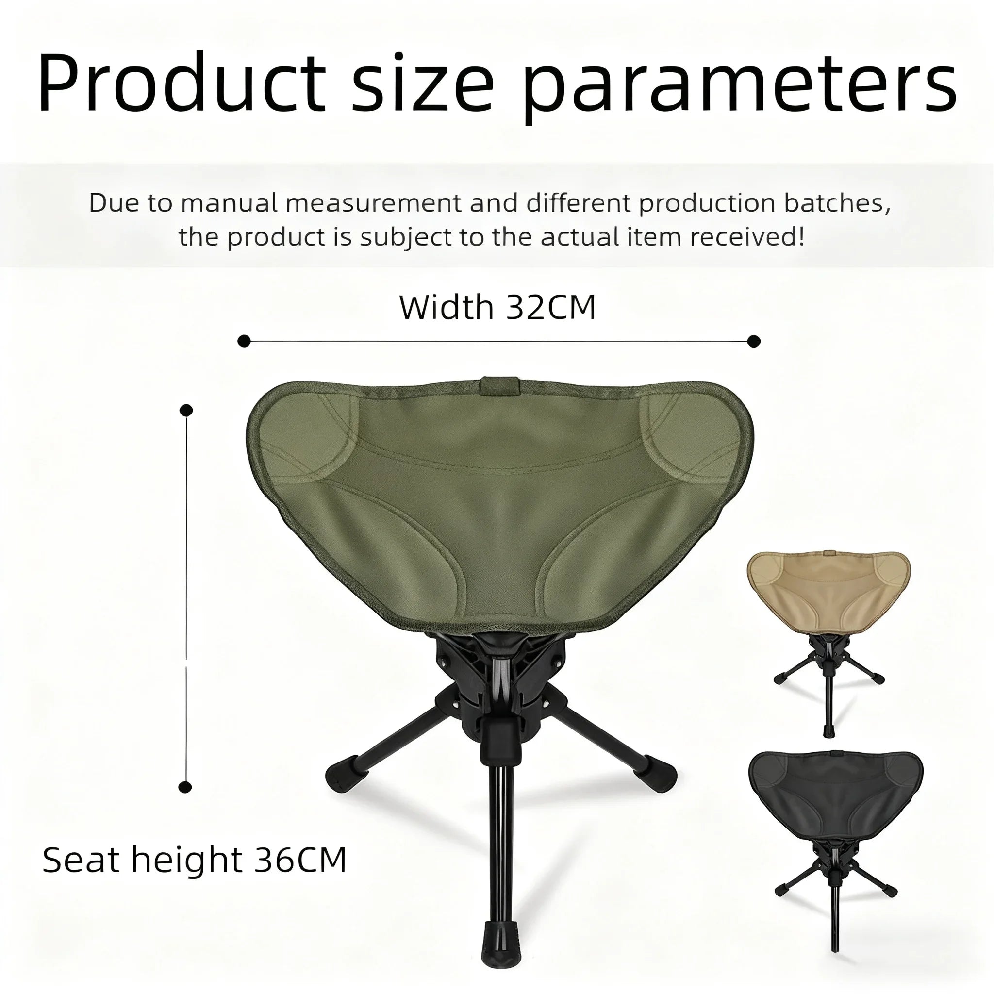 360° Folding Camping Stool – Lightweight Rotating Chair for Fishing & Picnics