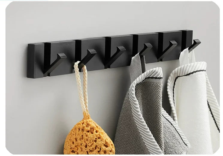 SleekMount – Folding Aluminium Robe & Towel Hooks
