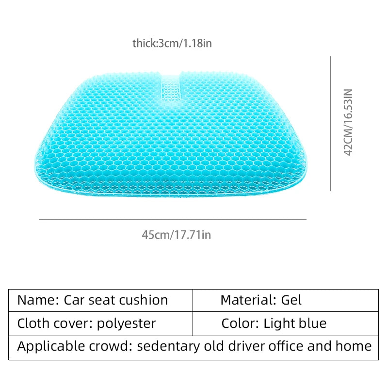 Cooling Gel Seat Cushion – Breathable Honeycomb Pad for Pressure Relief