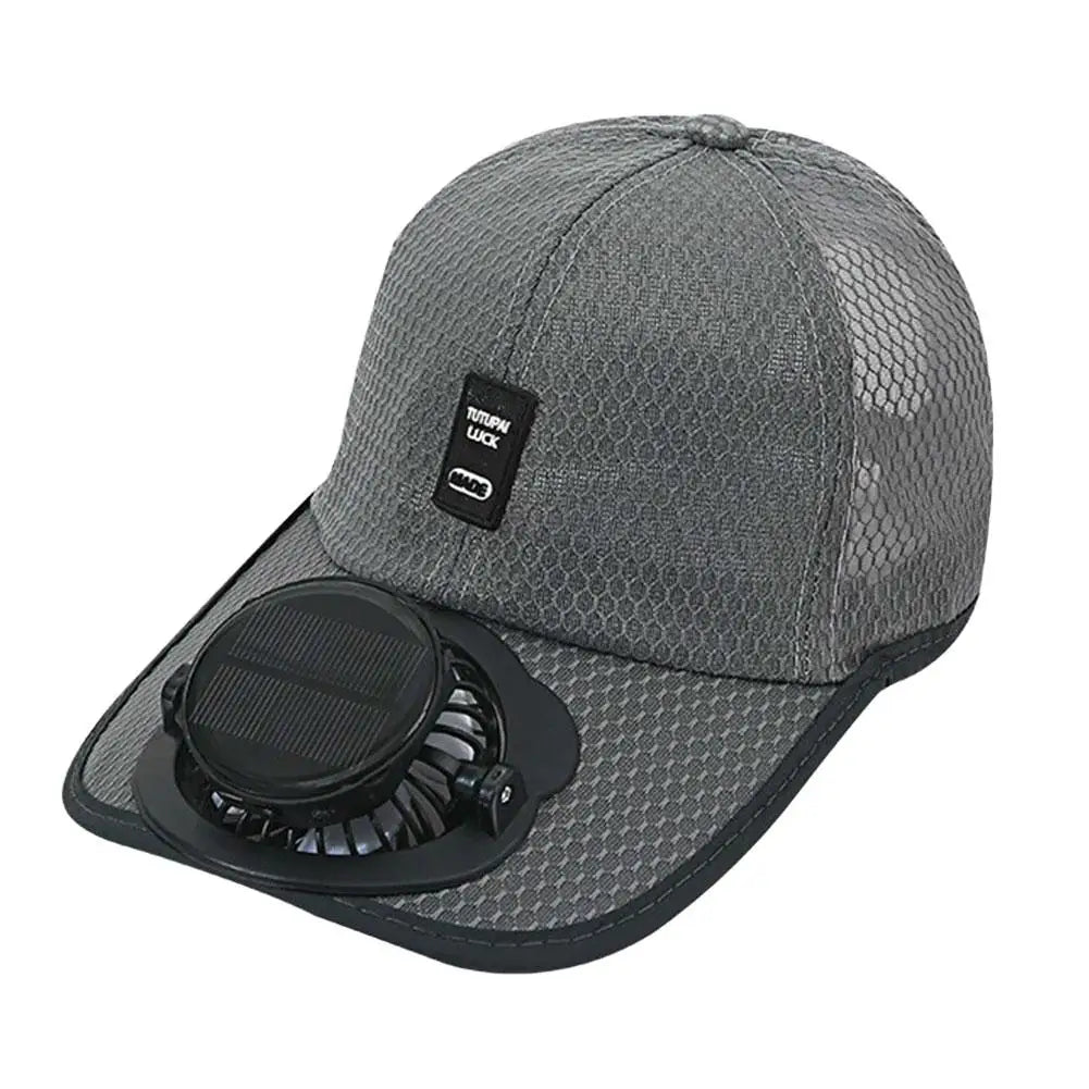 Solar & USB Fan Baseball Cap – Breathable Sun Hat with Built-In Cooling Fan