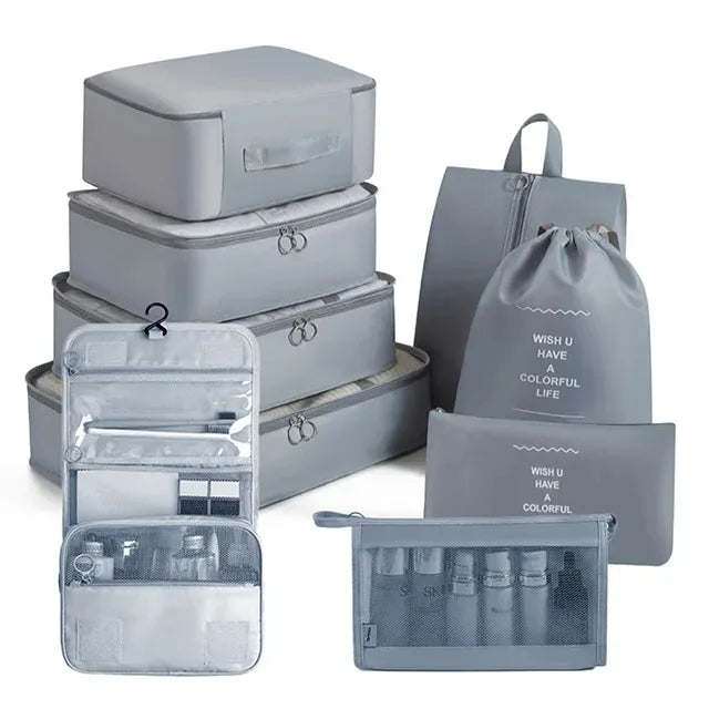 Travel Packing Cubes Set – Foldable Oxford Luggage Organisers for Suitcases